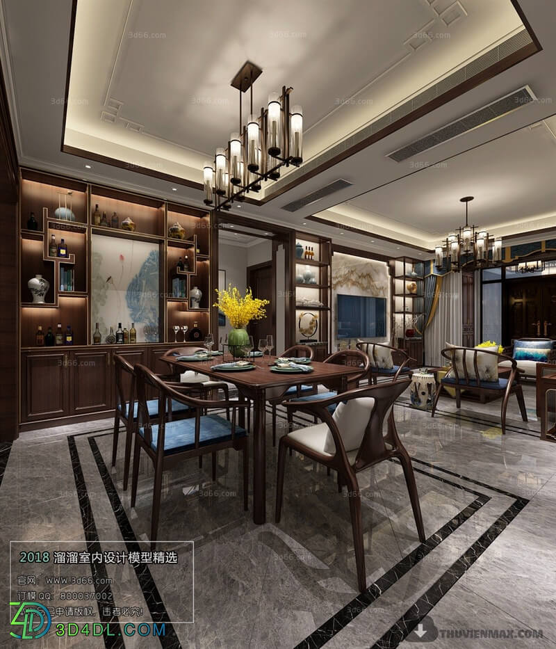 3D66 2018 Chinese Style Kitchen dining Room 25812 C001