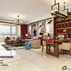 3D66 2018 Chinese Style Kitchen dining Room 25823 C012 