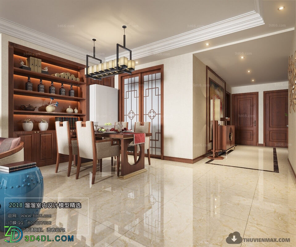 3D66 2018 Chinese Style Kitchen dining Room 25823 C012