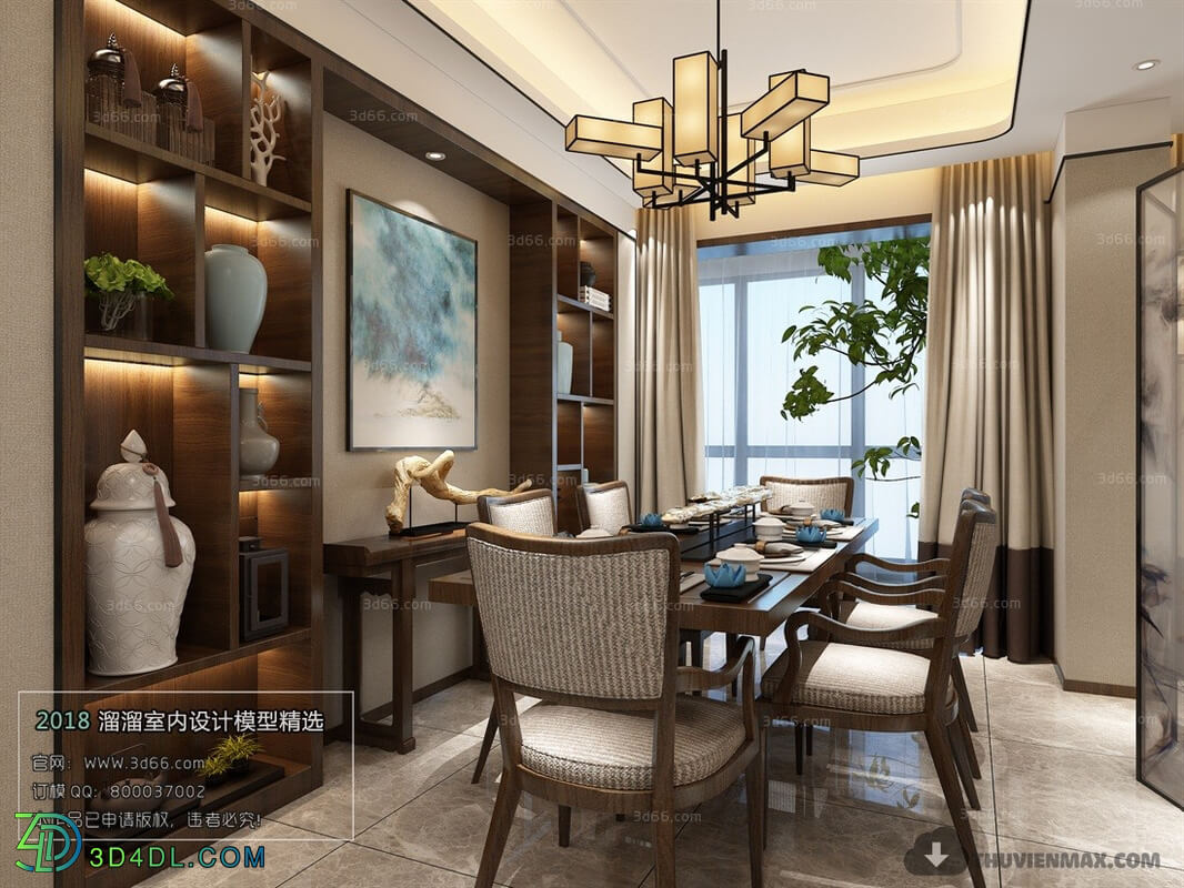 3D66 2018 Chinese Style Kitchen dining Room 25829 C018