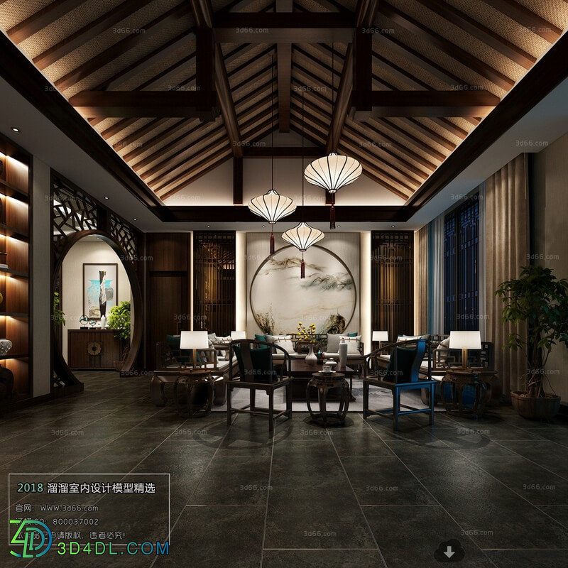 3D66 2018 Chinese Style Living Room 25637 C008