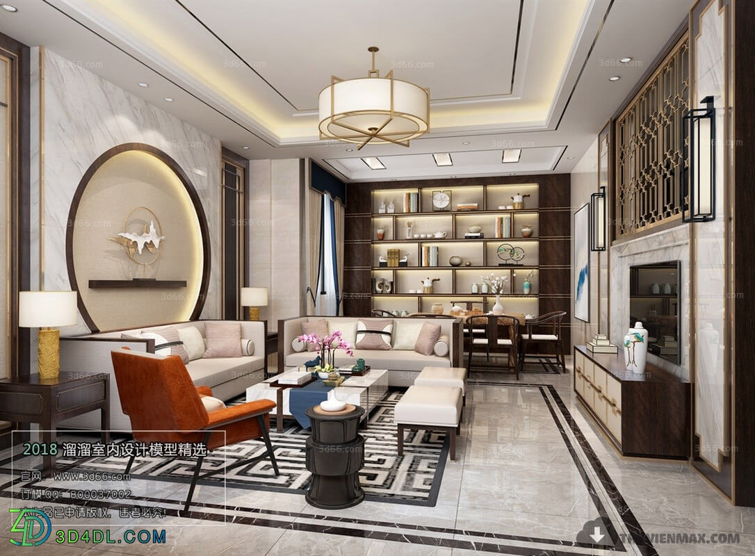 3D66 2018 Chinese Style Living Room 25642 C013