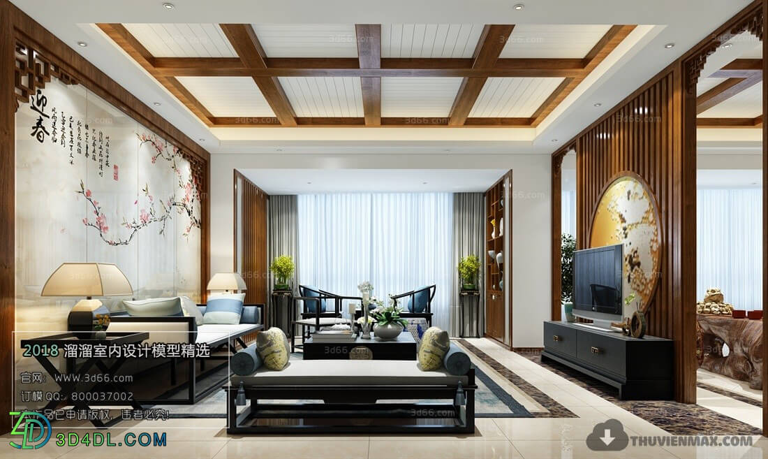 3D66 2018 Chinese Style Living Room 25659 C030