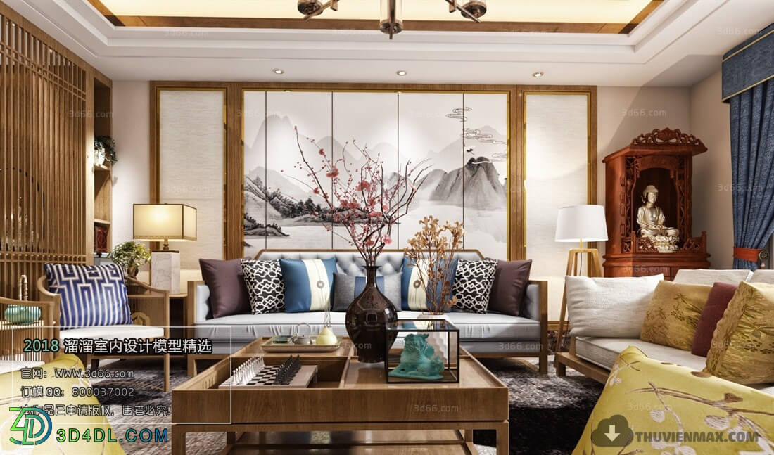 3D66 2018 Chinese Style Living Room 25662 C033