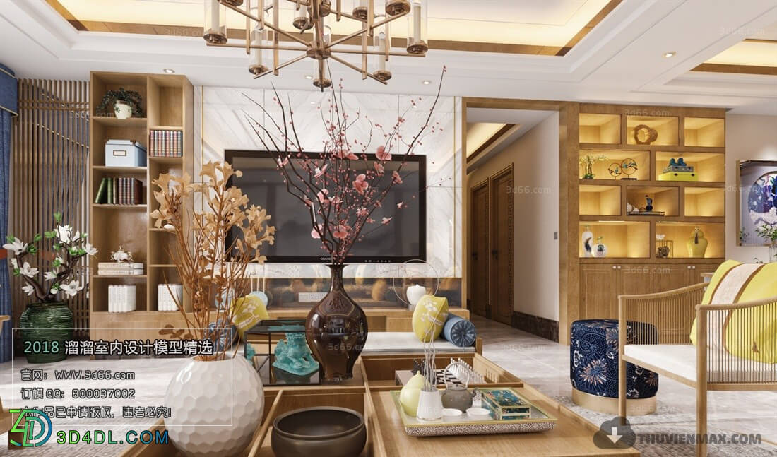 3D66 2018 Chinese Style Living Room 25662 C033