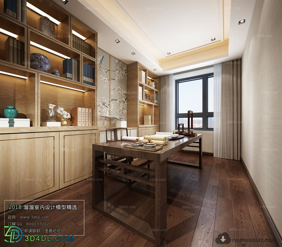 3D66 2018 Chinese Style Study Room 26157 C009