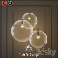 Hanging lamp glass ball ceiling lights Pendant light 3D Models 