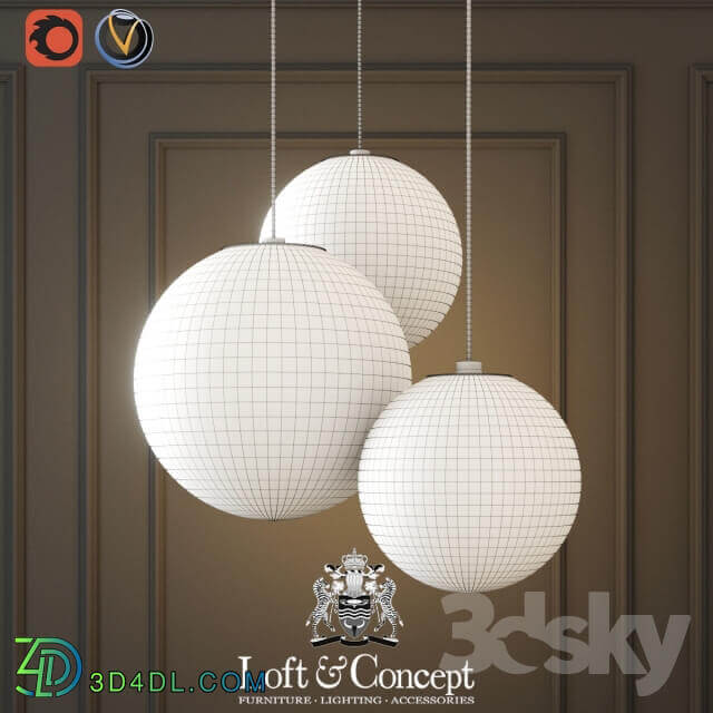 Hanging lamp glass ball ceiling lights Pendant light 3D Models