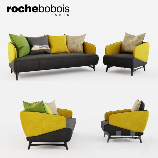 Roche Bobois Aries seat sofa amp armchair