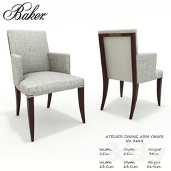 Baker Atelier dining arm chair No.8643 