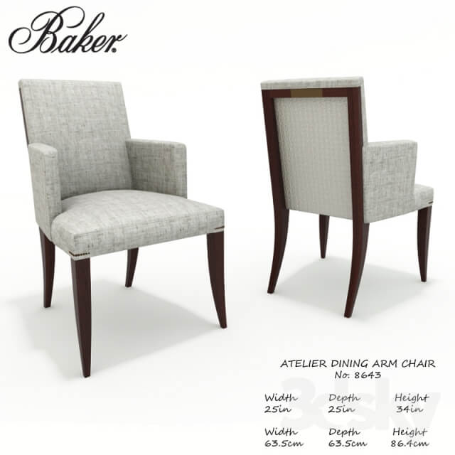 Baker Atelier dining arm chair No.8643