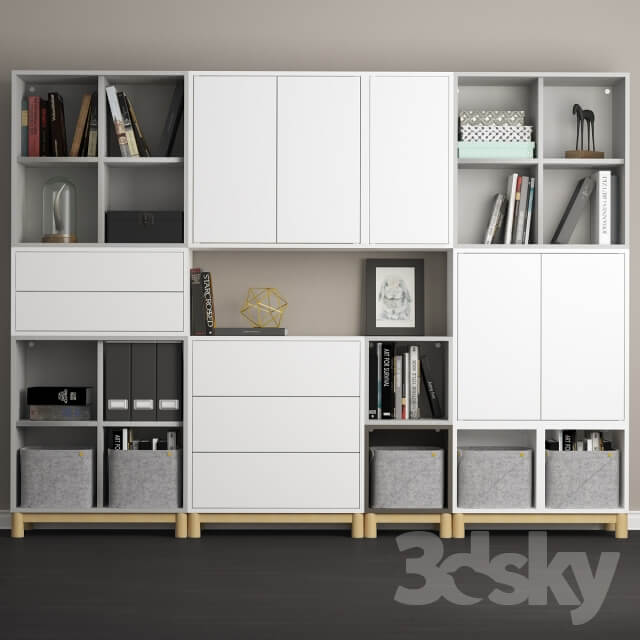 The combination of cabinets with legs Eket. Other 3D Models