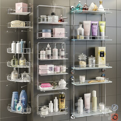 Accessories and cosmetics for the bath Axentia shelves Bemeta set 1 