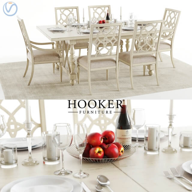 Table Chair Hooker Sandcastle 80