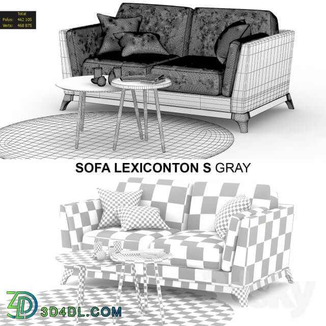 Sofa Lexiconton S GRAY 2 seater