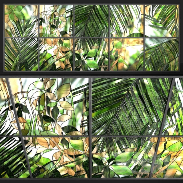 Other decorative objects Stained glass Tropical