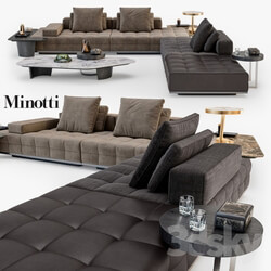 Sofa Minotti Lawrence Clan seating system set 01 