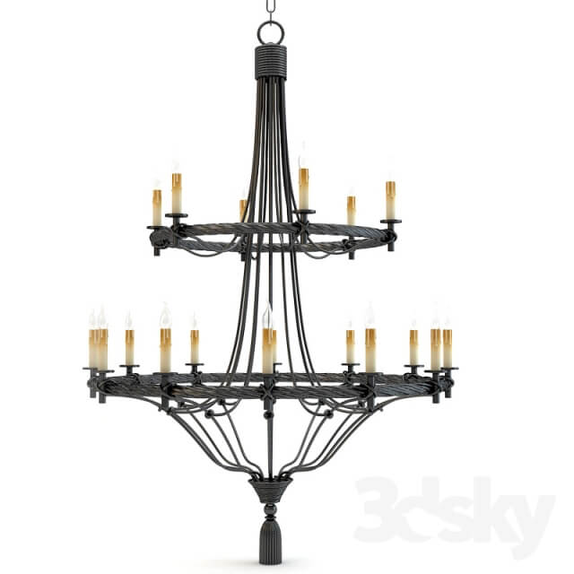 Currey and Company Priorwood Chandelier Lighting