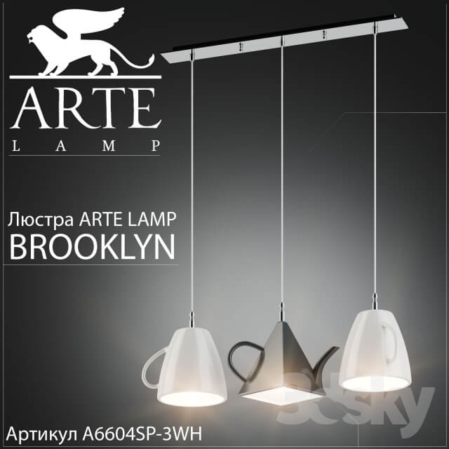 Chandelier Arte Lamp Brooklyn A6604SP 3WH