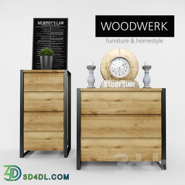 Sideboard Chest of drawer Woodwerk furniture series Cambridge1