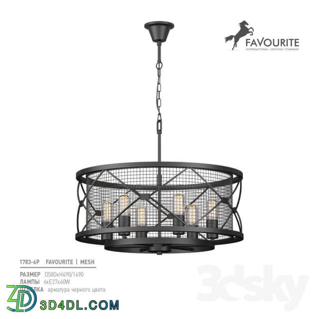 Favorite 1783 6P Pendant light 3D Models