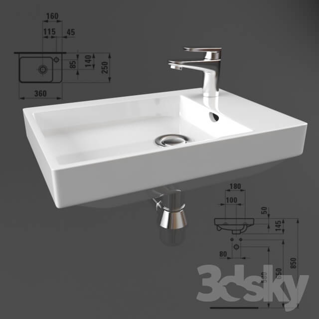 Sink 360 250 mm