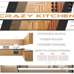 Kitchen A set of modern kitchen facades Crazy Kitchen V.2 