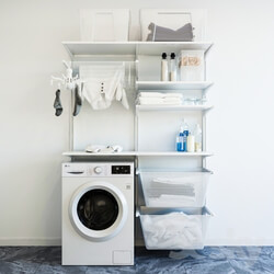 IKEA wall module Algot 8 washing machine 