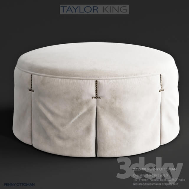 Taylor King Penny ottoman