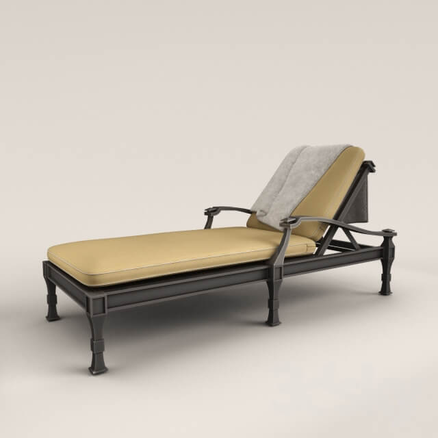 Deckchair Restoration Hardware Antibes Chaise Other 3D Models