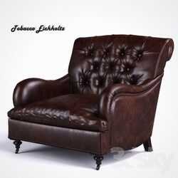 Armchair CLUB CALEDONIAN dark skin gloss  