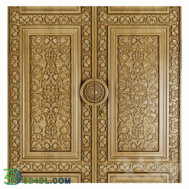 The Uzbek carved door
