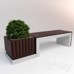 Other architectural elements Bench with bush 