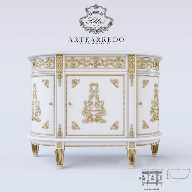 Sideboard Chest of drawer ARTEARREDO Diner du Roi buffet Limoges Small