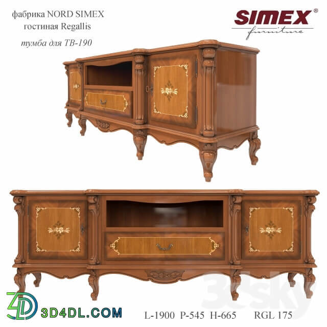 Sideboard Chest of drawer Living room Regallis TV 190 pedestal