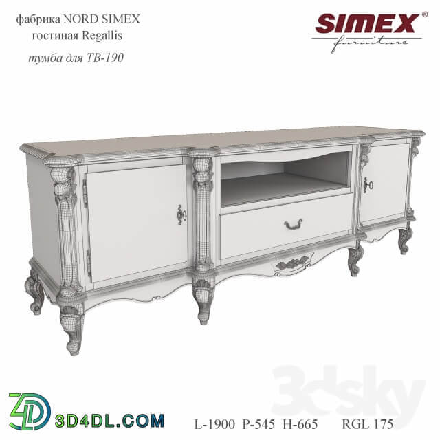 Sideboard Chest of drawer Living room Regallis TV 190 pedestal