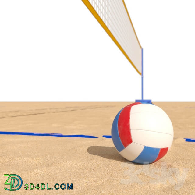 Beach volleyball court Other 3D Models