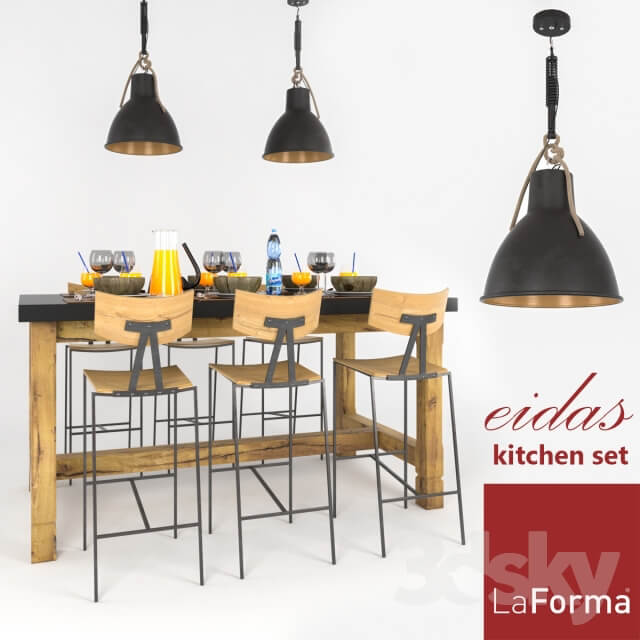 Table Chair LaForma Eidas Kitchen set