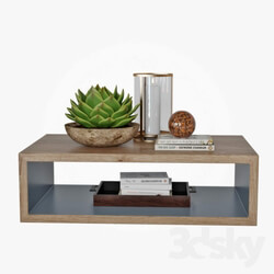 Coffee table with decor 