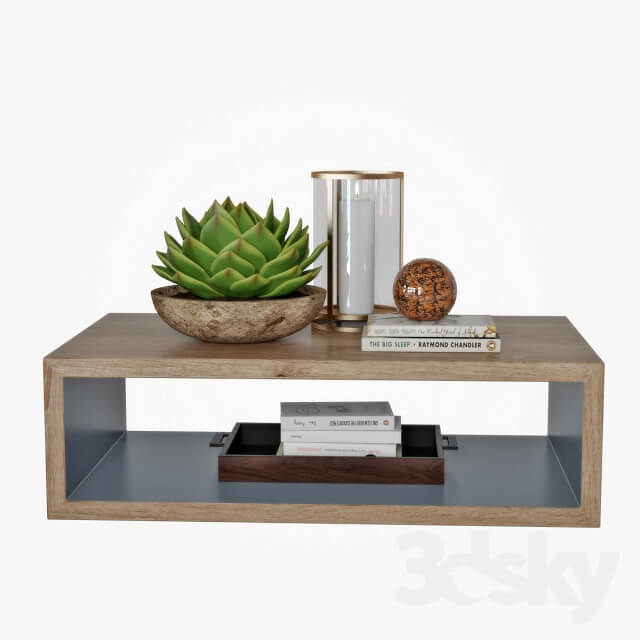 Coffee table with decor