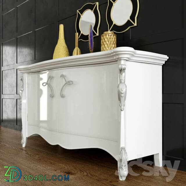 Sideboard Chest of drawer Glam Decorative Set