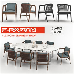 Table Chair FLEXFORM table CLARKE chair CRONO 