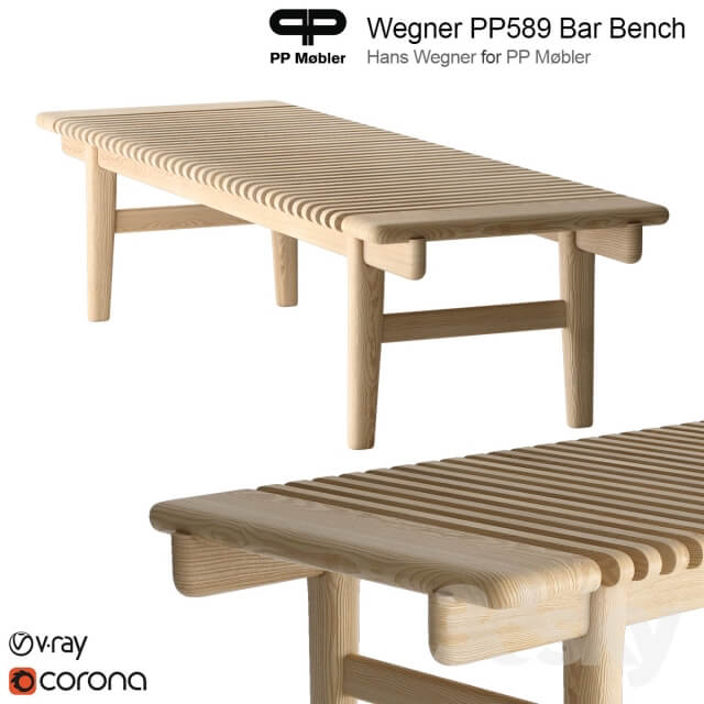 Other Hans Wegner PP Mobler 589 bar bench