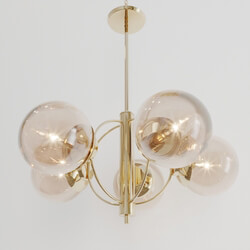 Italian Five Globe Chandelier 