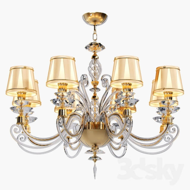 Chandelier ALICANTE SATIN SHADE L8