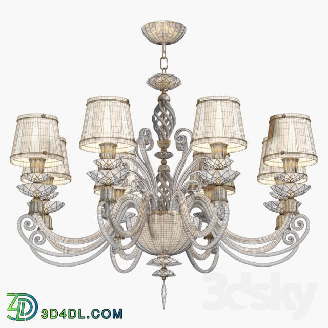 Chandelier ALICANTE SATIN SHADE L8