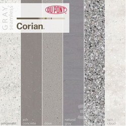 Dupont Corian Kitchen Countertops Gray 1 