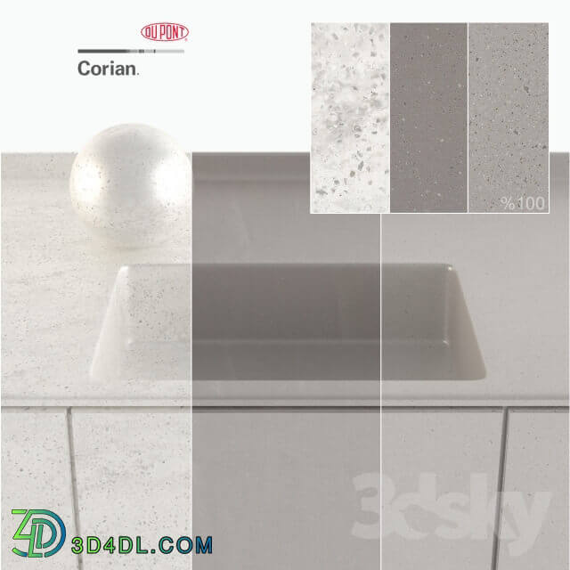 Dupont Corian Kitchen Countertops Gray 1