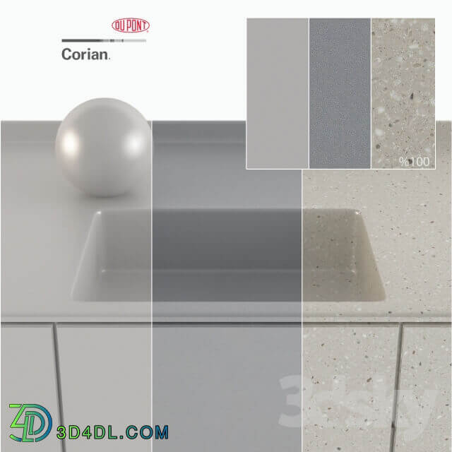 Dupont Corian Kitchen Countertops Gray 2