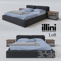 Bed Illini Loft nightstend 